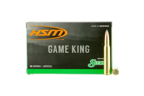 HSM Ammunition Game King 140 gr Spitzer Boat Tail 7x57mm Mauser Ammo, 20/box - HSM-7Mauser-4-N