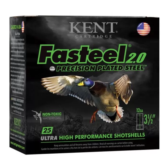 Kent Cartridge Fasteel 2.0 12 GA, 3-1/2in. 1-1/2oz. BB Shot - 25 Rounds [MPN: K1235FS42BB]