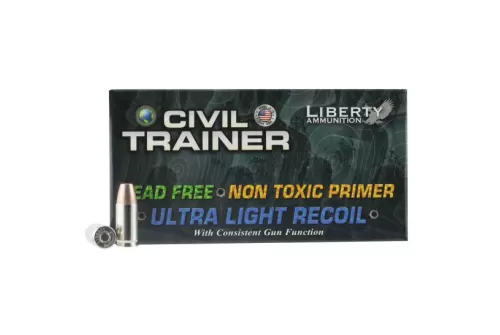 Liberty Ammunition Civil Trainer 65 gr 9mm Ammo, 50/box - LATR9048