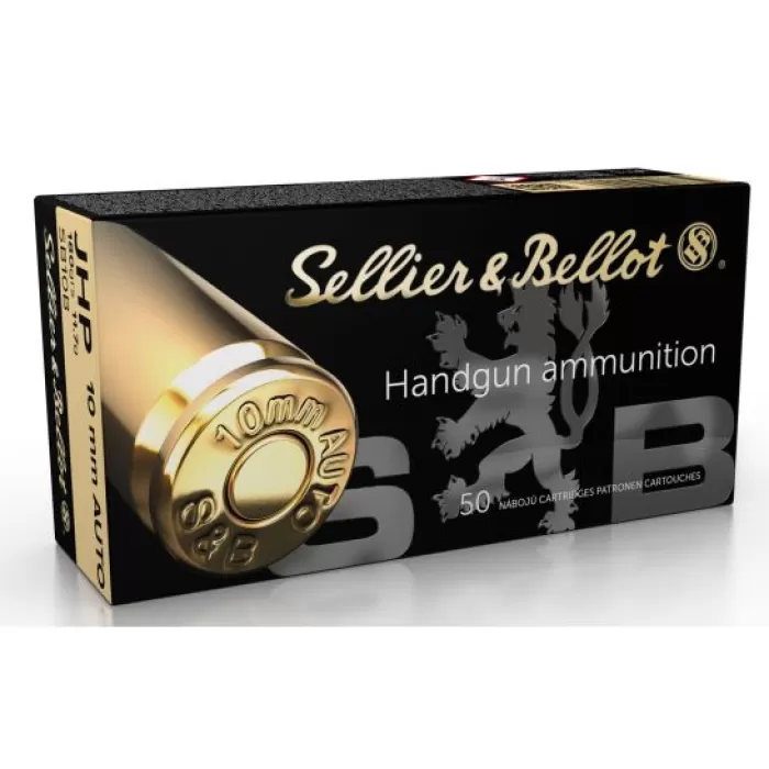 Sellier & Bellot 180 gr Jacketed Hollow Point 10mm Ammo, 50/box - SB10B