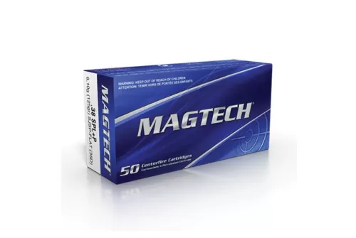 Magtech 125 gr Semi-Jacketed Soft Point Flat .38 Spl +P Ammo, 50/box - 38D