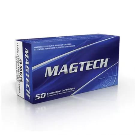 Magtech 180 gr Full Metal Jacket Flat Nose .40 S&W Ammo, 50/box - 40PS