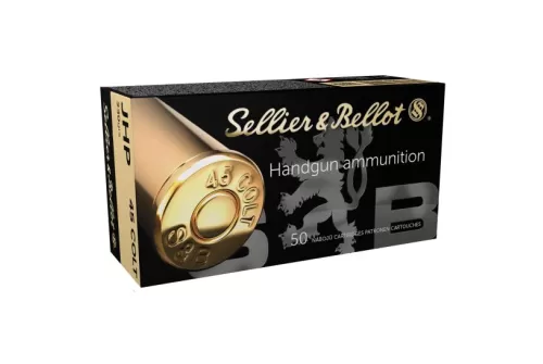 Sellier & Bellot 230 gr Jacketed Hollow Point .45 Colt Ammo, 50/box - SB45F