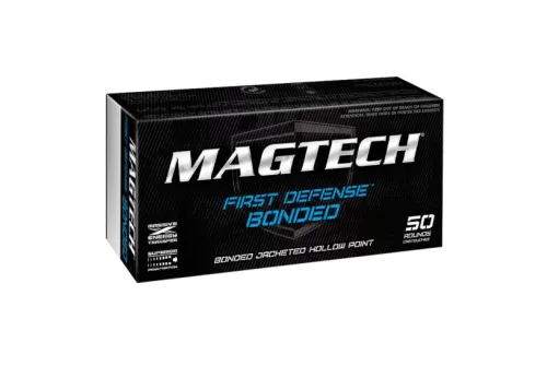 Magtech First Defense 147 gr Jacket Hollow Point Bonded 9mm Ammo, 50/box - 9BONC