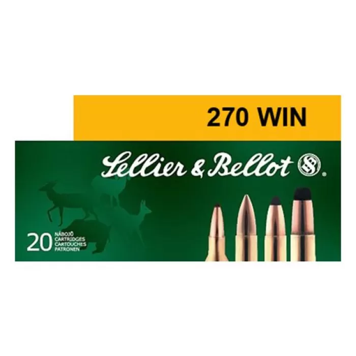 Sellier & Bellot 150 gr Semi-Jacketed Soft Point .270 Win Ammo, 20/box - SB270A