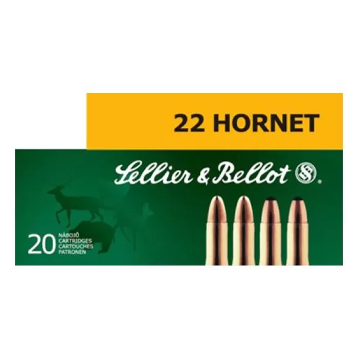 Sellier & Bellot 45 gr Full Metal Jacket .22 Hornet Ammo, 20/box - SB22HA