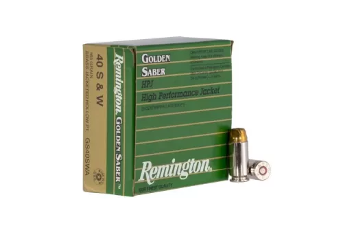 Remington Golden Saber 165 gr Brass Jacket Hollow Point .40 S&W Ammo, 25/box - GS40SWA