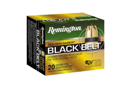 Remington Golden Saber Black Belt 180 gr Belted Brass Jacketed Hollow Point .40 S&W Ammo, 20/box - GSN40SWCB