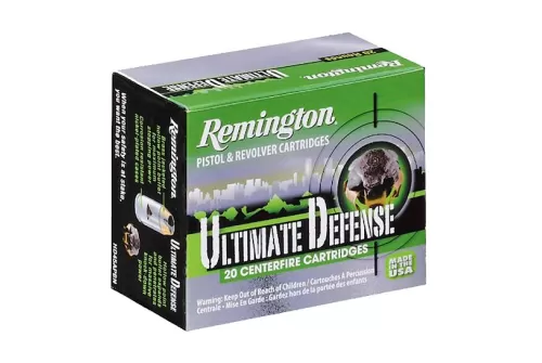 Remington Ultimate Defense Full-Size Handgun 165 gr Brass Jacket Hollow Point .40 S&W Ammo, 20/box - HD40SWA