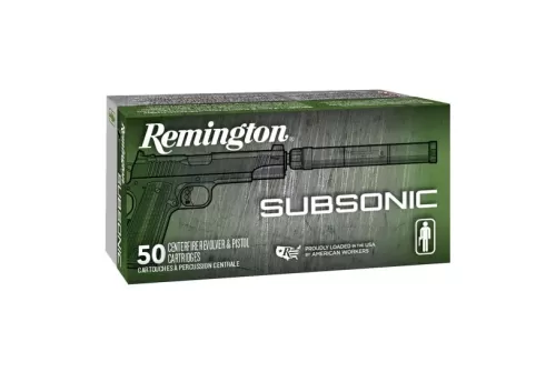 Remington Subsonic 230 gr Flat Nose Enclosed Base .45 ACP Ammo, 50/box - S45AP4