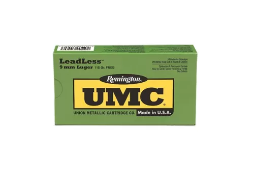 Remington UMC 115 gr Flat Nose Enclosed Base 9mm Ammo, 50/box - LL9MM11