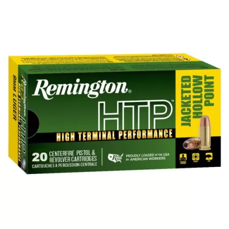 Remington Ammunition RTP9MM8A HTP  9mm Luger 147 gr Jacketed Hollow Point (JHP) 20 Bx/ 25 Cs
