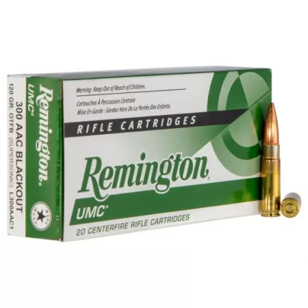 Remington UMC 120 gr Open Tip Flat Base .300 Blackout Ammo, 20/box - L300AAC1