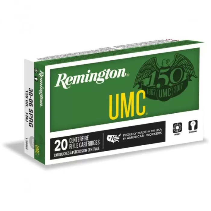 Remington UMC 150 gr Full Metal Jacket .30-06 Spfld Ammo, 20/box - L30062