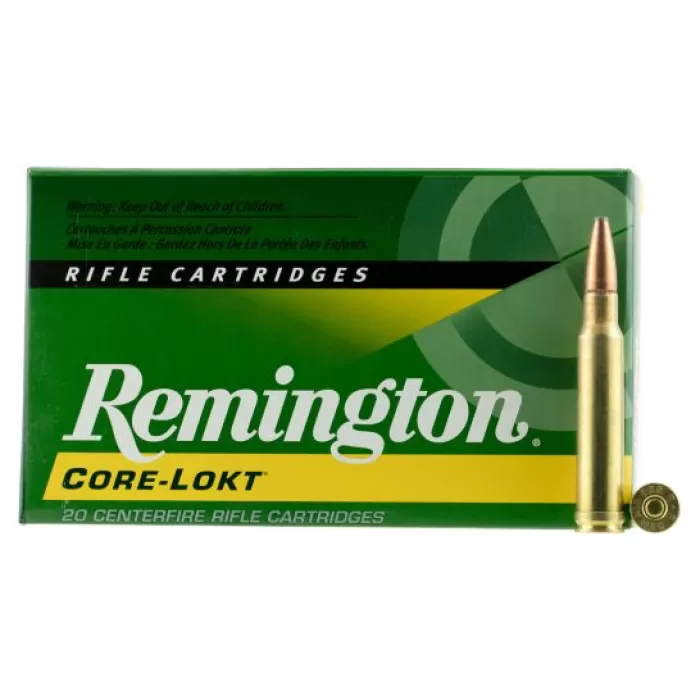 Remington Core-Lokt 250 gr Pointed Soft Point .308 Win Mag Ammo, 20/box - R338W2
