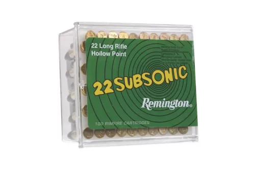 Remington 22 Subsonic 38 gr Lead Hollow Point .22lr Ammo, 100/box - SUB22HP1