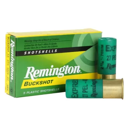 Remington Express 2.75" 12 Gauge Ammo 4 Buck, 5/box - 12B4