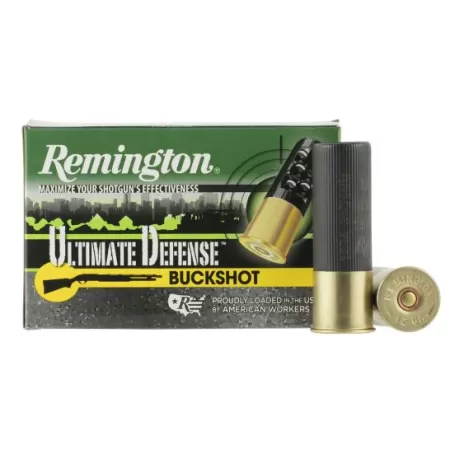 Remington Ultimate Defense 3" 12 Gauge Ammo 00 Buck, 5/box - 12HB00HD
