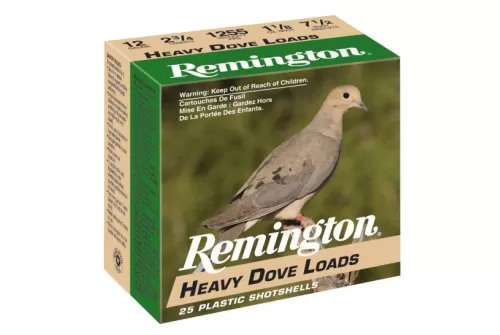Remington Heavy Dove Loads 2.75" 20 Gauge Ammo 7-1/2, 25/box - RHD2075