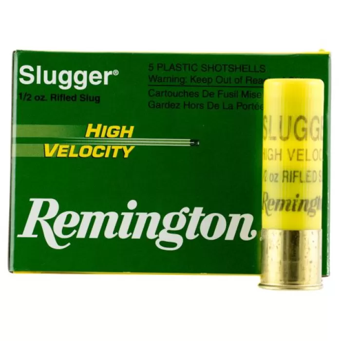 Remington Slugger High Velocity 2.75" 20 Gauge Ammo, 5/box - SPHV20RS
