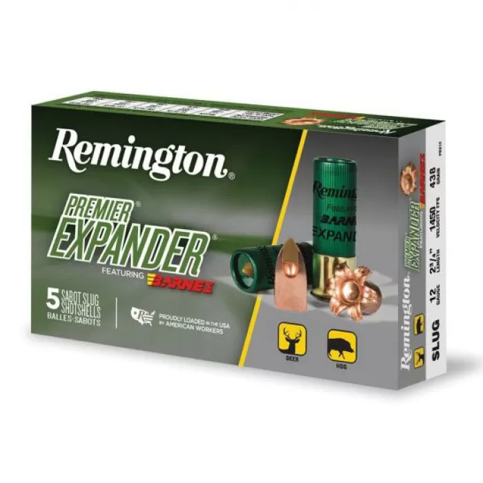 Remington Premier Expander 2.75" 12 Gauge Ammo, 5/box - PRX12