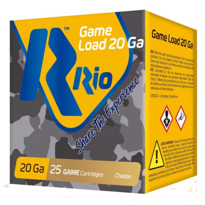 Rio Ammunition RC208 Game Load 20 Gauge 2.75 1 oz 8 Shot 25 Per Box 10 UPC: 8435101623346 Rio Ammunition RC208 Game Load 20 Gauge 2.75 1 oz 8 Shot 25 Per Box 10 UPC: 8435101623346
