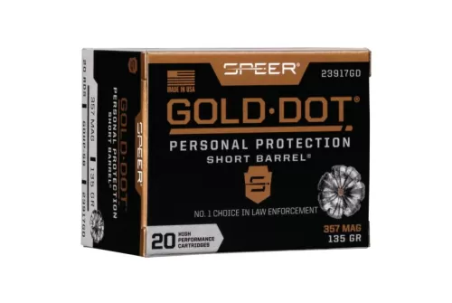 Speer Gold Dot Short Barrel 135 gr Hollow Point .357 Mag Ammo, 20/box - 23917GD