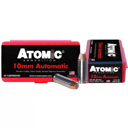 Atomic 00432 Pistol  10mm Auto 180 gr Bonded Match Hollow Point 50 Bx/ 10 Cs