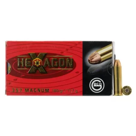 211740050 Hexagon Geco 
357 Magnum 180 GR Hexagon 50 Bx/ 20 CS