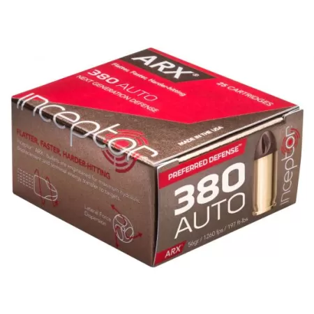 Polycase Inceptor 56 Grain .380 ACP 25 Rounds ARX Cu/P