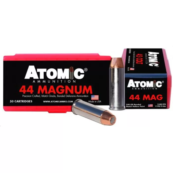 Atomic Ammunition 240 gr Bonded Match Hollow Point .44 Rem Mag Ammo, 50/box - 00440