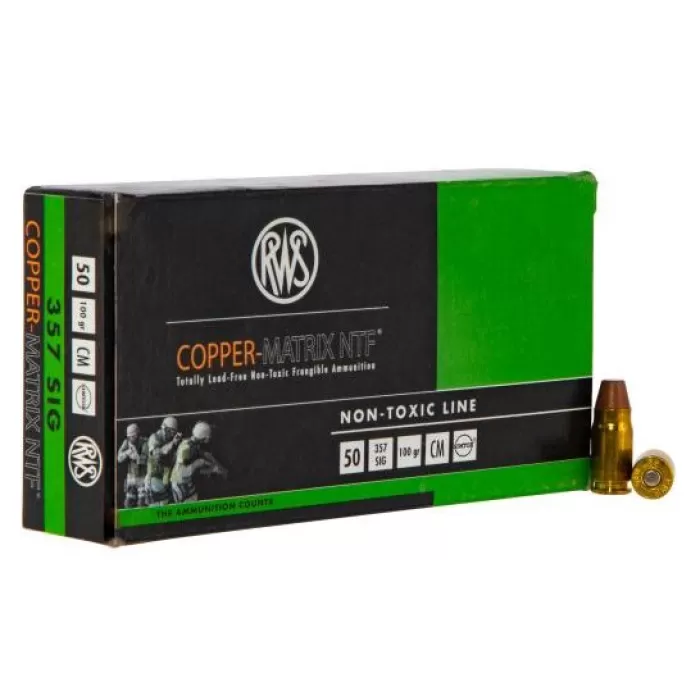 Ruag Copper Matrix NTF 357 Sig, Frangible, 50rd Box