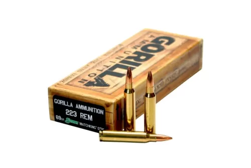 Gorilla Ammunition 69 gr Sierra MatchKing .223 Rem Ammo, 20/box - GA22369SMK