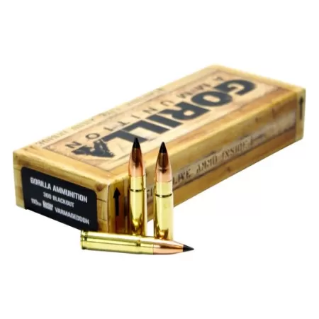 Gorilla Ammo Ga300110nv Gorilla Troop Nosler Varmageddon 300 Blackout 110 GR Nosler Varmageddon 20 Per Box/ 10 CS