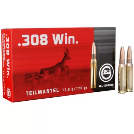 Geco Teilmantel 170 gr Soft Point .308 Win Ammo, 20/box - 242840020