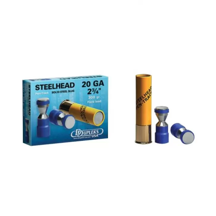 Ddupleks Usa Inc Steelhead, Ddupleks 20m21 Steelhead Slug 20 2.75 11/16oz 5rds Ddupleks Usa Inc Steelhead, Ddupleks 20m21 Steelhead Slug 20 2.75 11/16oz 5rds