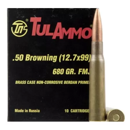 Tulammo Ta127091 Rifle  50 Bmg 680 GR Full Metal Jacket (Fmj) 10 Bx/ 6 CS