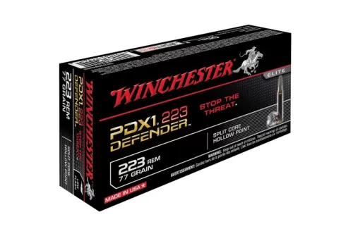 Winchester Ammunition Defender 77 gr Split Core Jacketed Hollow Point .223 Rem Ammo, 20/box - S223RPDB2