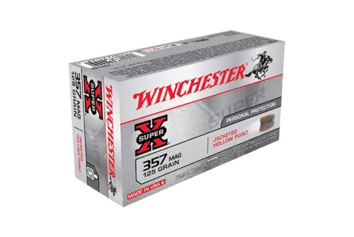 Winchester Ammunition Super-X 125 gr Jacketed Hollow Point .357 Mag Ammo, 50/box - X3576P