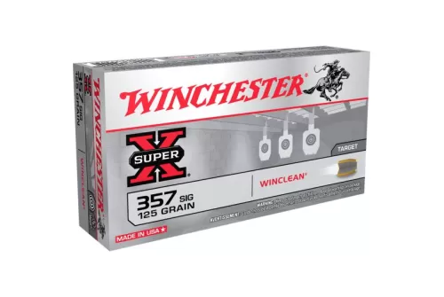 Winchester Ammunition Super-X 125 gr WinClean (Brass Enclosed Base) .357 Sig Ammo, 50/box - WC357SIG