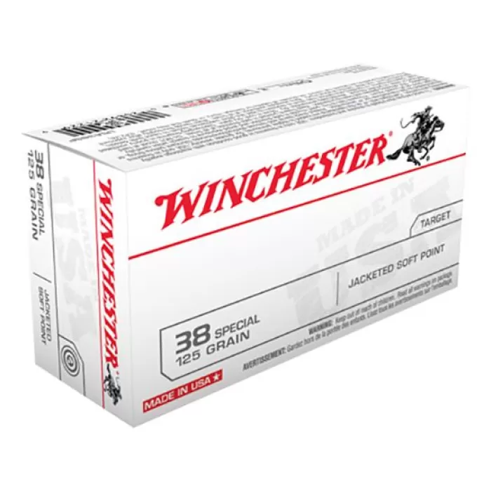 Winchester Ammunition Super-X 125 gr Jacketed Soft Point .38 Spl Ammo, 50/box - USA38SP