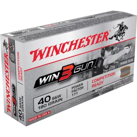 Winchester Ammunition Super-X 180 gr Jacketed Flat Point .40 S&W Ammo, 50/box - X40TG