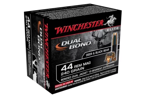 Winchester Ammunition Dual Bond 240 gr Jacket Hollow Point .44 Rem Mag Ammo, 20/box - S44RMDB