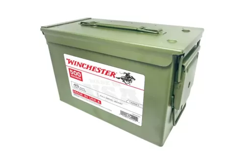 Winchester Ammunition USA 230 gr Full Metal Jacket .45 ACP Ammo, 500/box - USA45AC