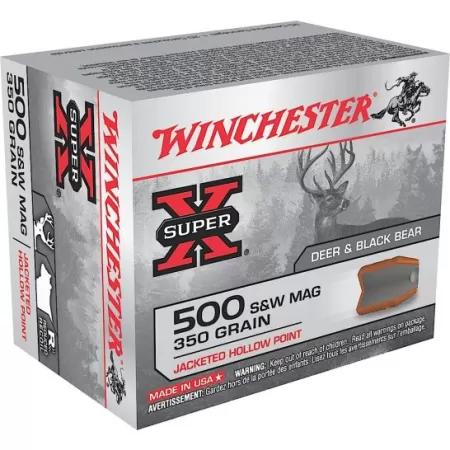 Winchester Ammunition Super-X 350 gr Jacketed Hollow Point .500 S&W Mag Ammo, 20/box - X500SW