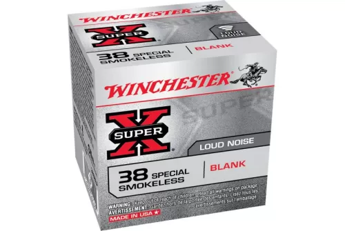 Winchester Ammunition Super-X Smokeless Blank .38 Spl Ammo, 50/box - 38SBLP