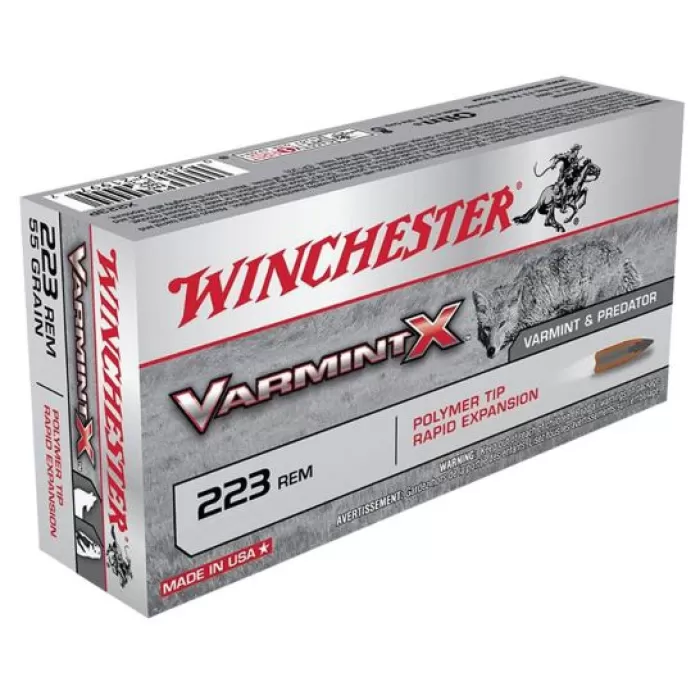 Winchester Ammunition Varmint-X 38 gr Zinc Core Lead Free Rapid Expansion .223 Rem Ammo, 20/box - X223PLF