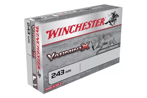 Winchester Ammunition Varmint-X 55 gr Zinc Core Lead Free Rapid Expansion .243 Win Ammo, 20/box - X243PLF