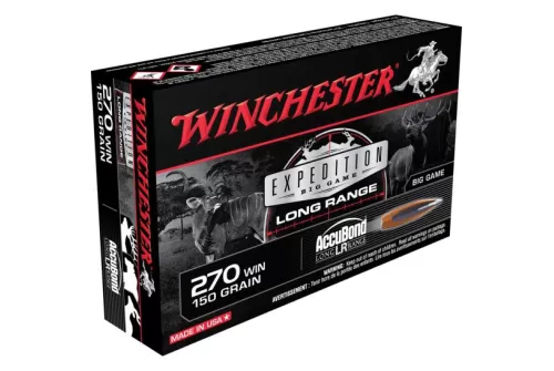 Winchester Ammunition Expedition Big Game Long Range 150 gr Accubond LR .270 Win Ammo, 20/box - S270LR