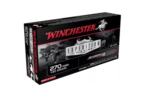 Winchester Ammunition Expedition Big Game 140 gr AccuBond CT .270 WSM Ammo, 20/box - S270WSMCT